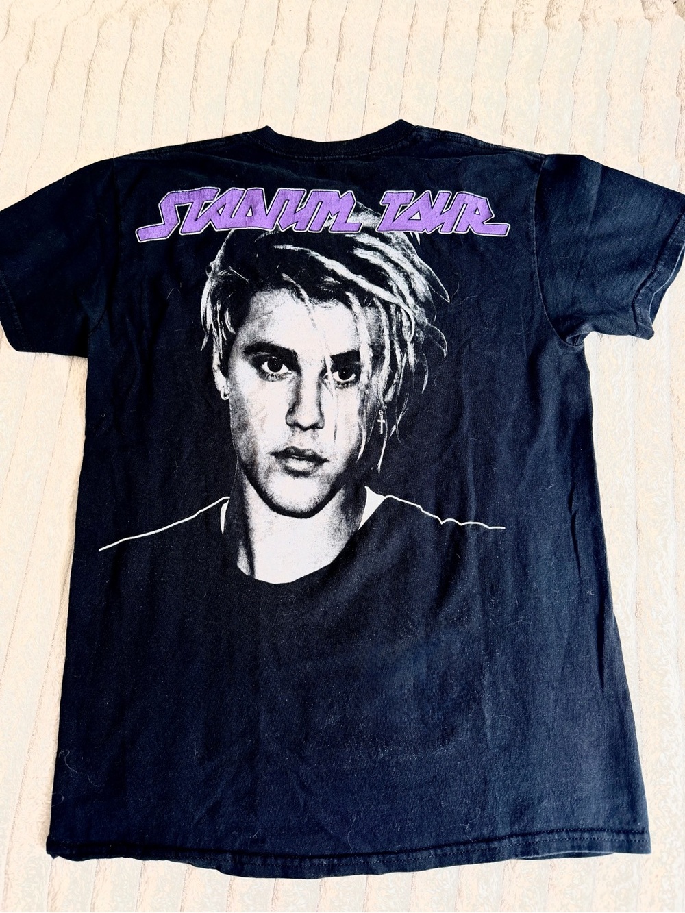 Team Bieber Concert Tour Tee - Black/Purple Justin Bieber Stadium Tour T-shirt